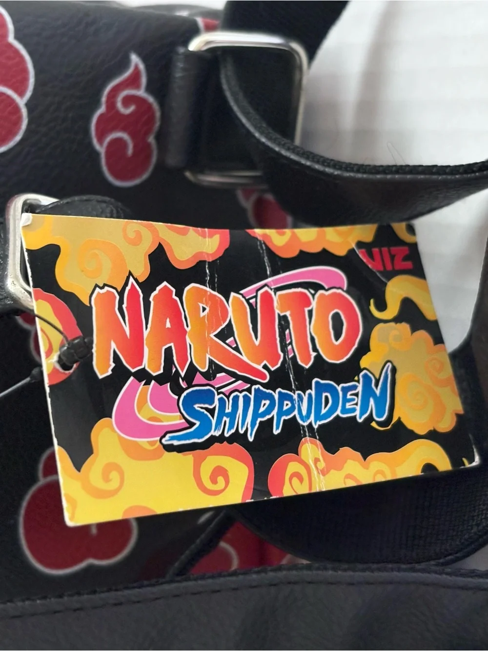 Naruto Shippuden Akatsuki Faux Leather red cloud chibi mini backpack Concept One
